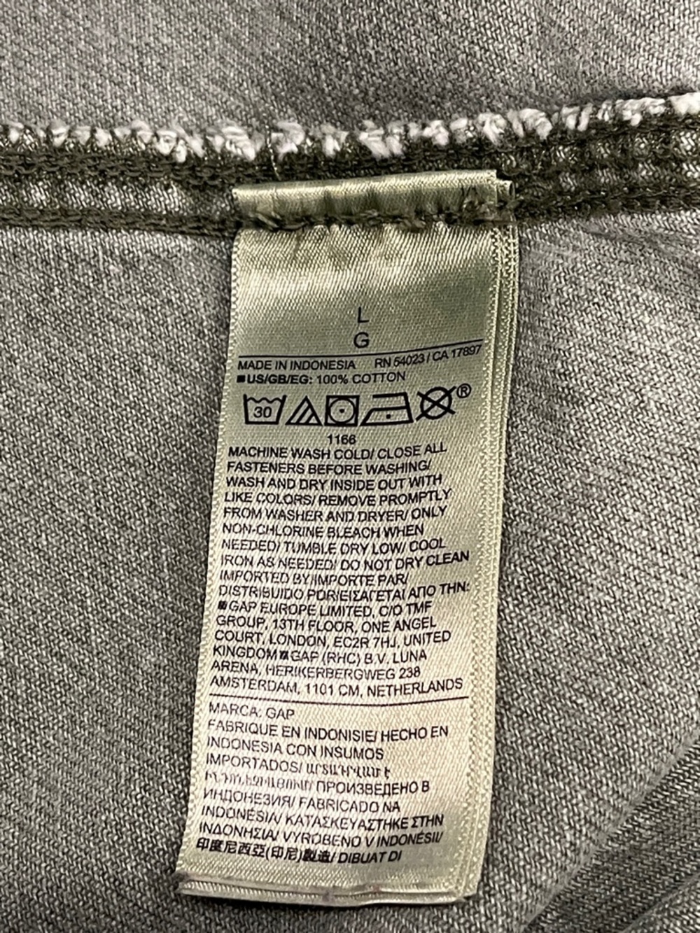 GAP Cargo Drawstring Pants - Faded green size large - Picture 4 of 5